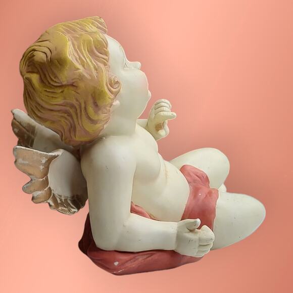 Hand-painted Putto Cupid Angel Cherub Whimsical Renaissance Baroque Figurine - Picture 7 of 11